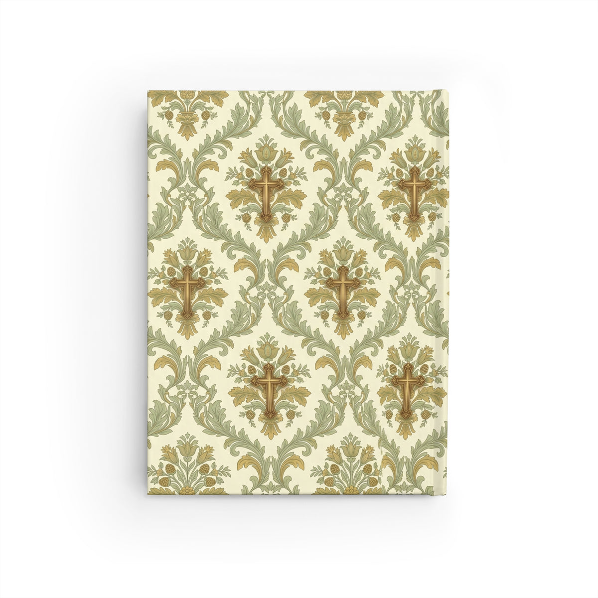 Vintage Damask Ruled Journal — Elegant Lined Notebook for Notes & Journaling