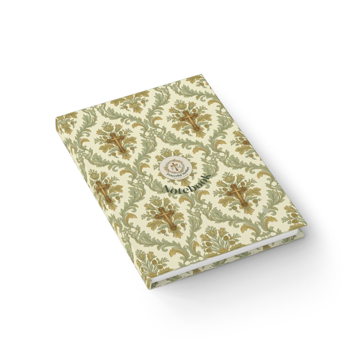 Vintage Damask Ruled Journal — Elegant Lined Notebook for Notes & Journaling