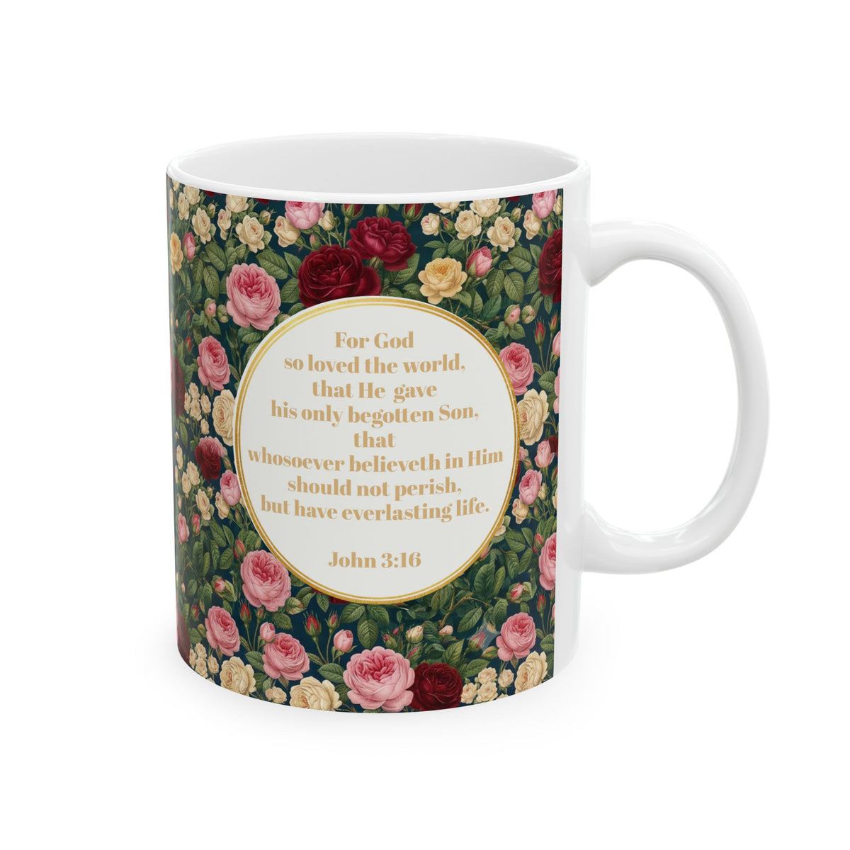 Floral Rose Garden Ceramic Mug — 'You Are So Loved' Coffee Cup (11oz, 15oz)