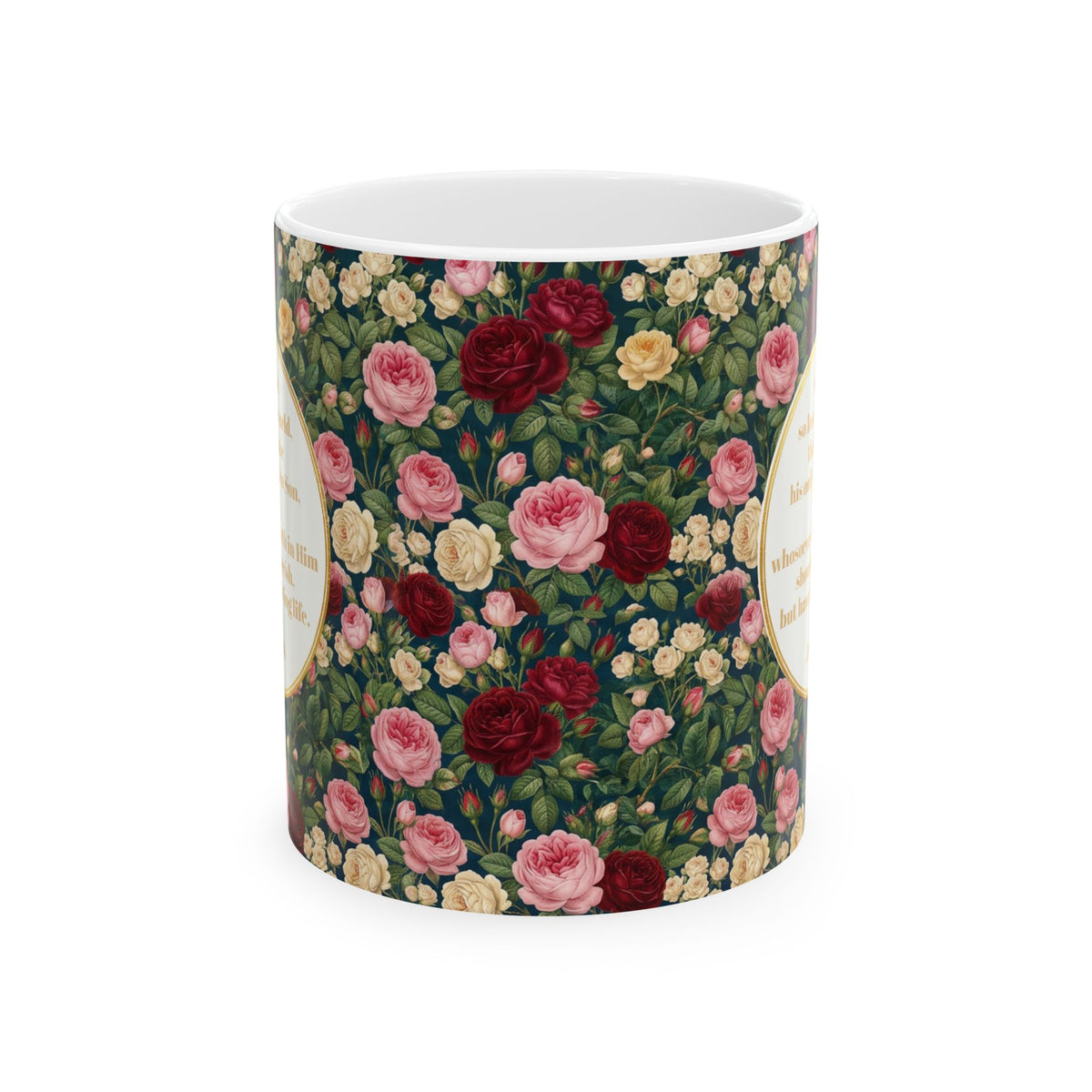 Floral Rose Garden Ceramic Mug — 'You Are So Loved' Coffee Cup (11oz, 15oz)
