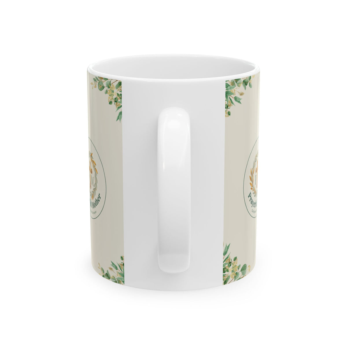 Prayerful Mother Ceramic Mug — Floral Faith Coffee Cup (11oz, 15oz)