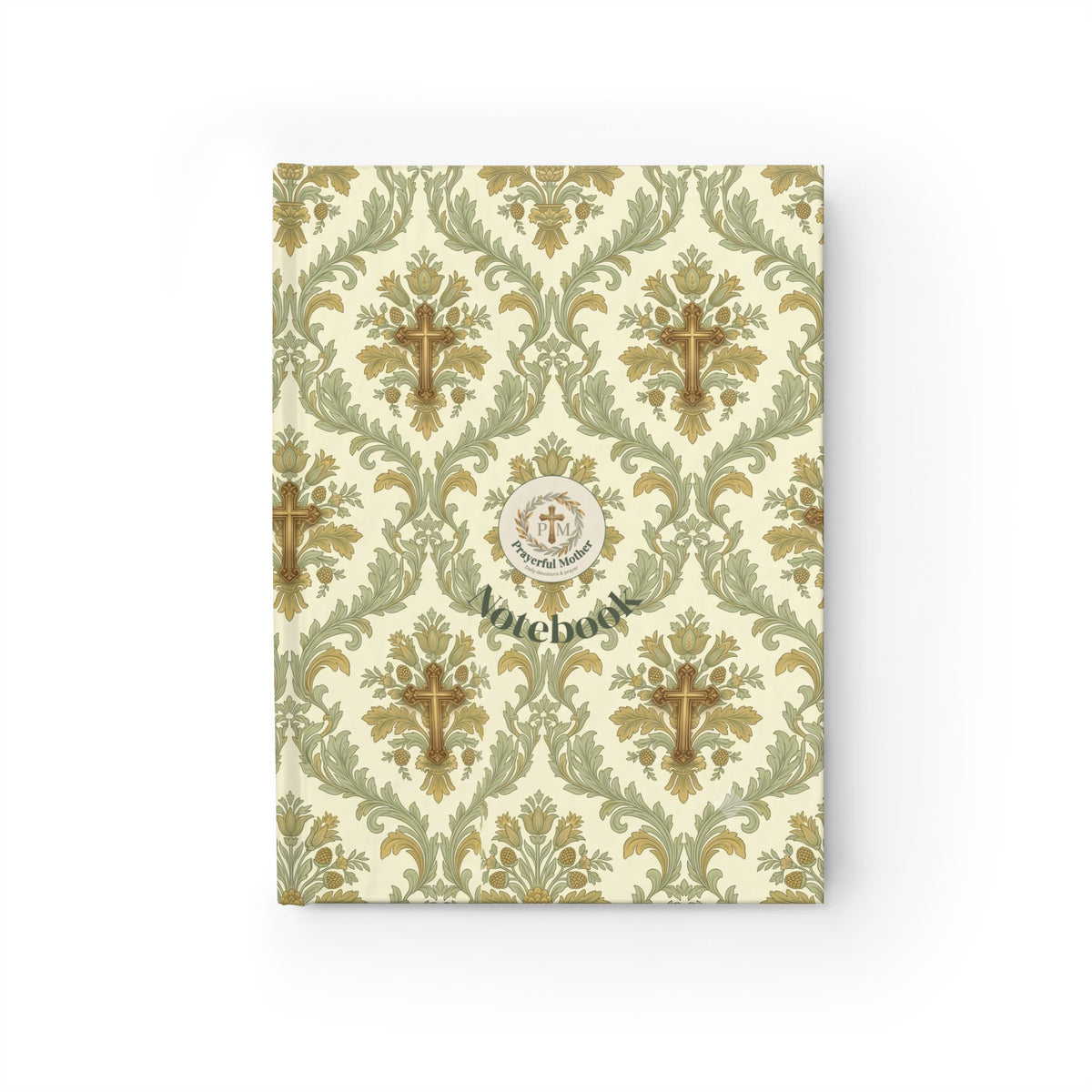 Vintage Damask Ruled Journal — Elegant Lined Notebook for Notes & Journaling